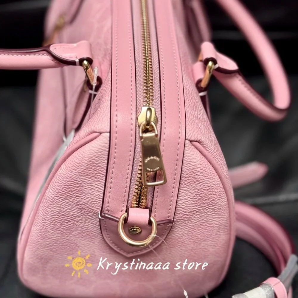 Coach Rowan Satchel Bag In Signature Canvas Powder/Pink - Picture 4 of 12